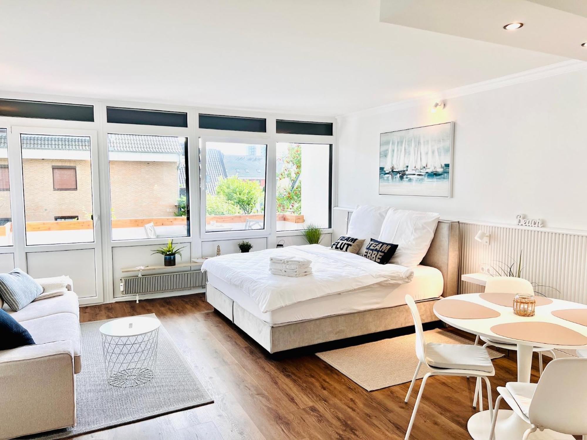 Neu - Frisch Renoviertes Ferienapartment "Waterkant" 부숨 외부 사진